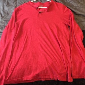 Long sleeve shirt.  Red