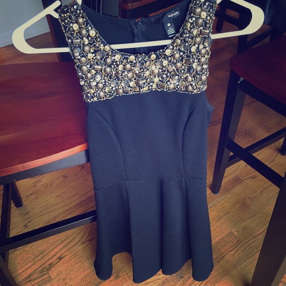 Jeweled Aqua Cocktail Dress