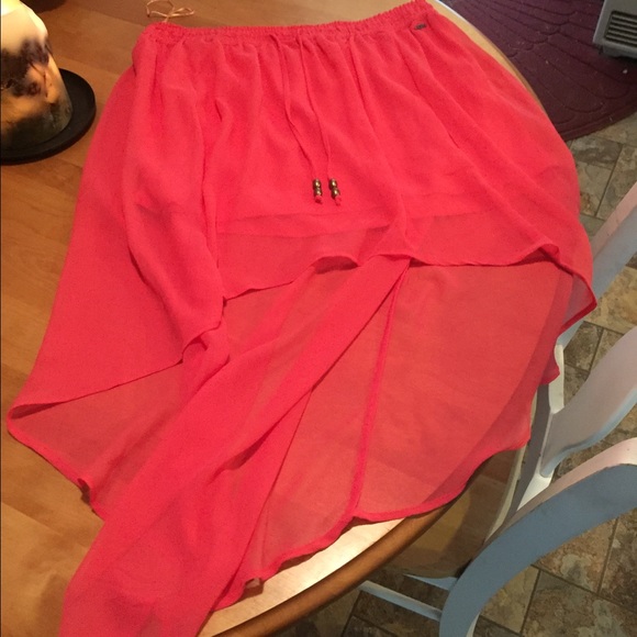 Pink Roxy High-Low Skirt