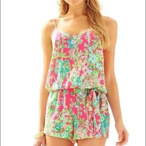 Lily Pulitzer flamingo pin romper