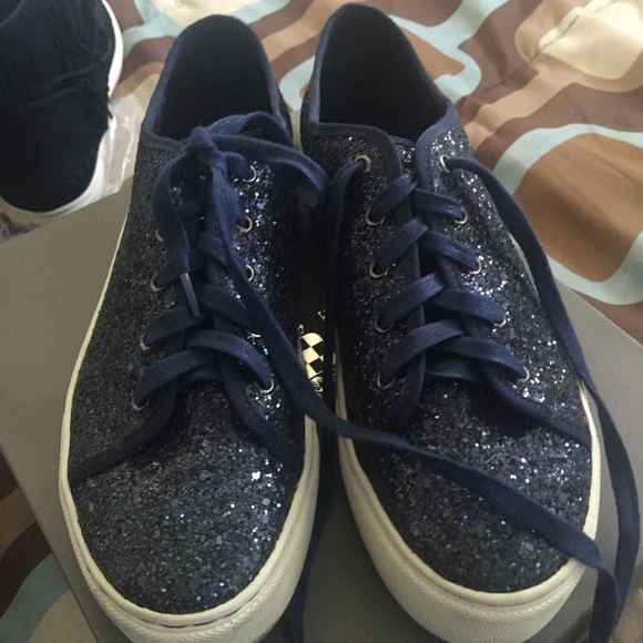 navy sparkly shoes