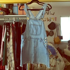 Blue jean overall dress