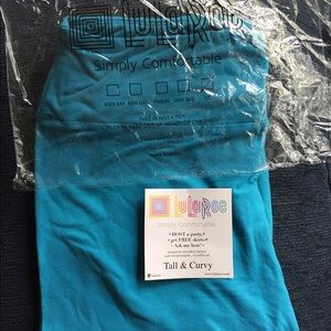 Bright Sky Blue TC Lularoe Leggings NWT