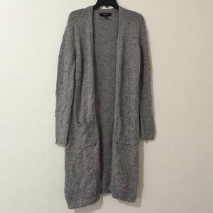 Long Grey Fashion Cardigan