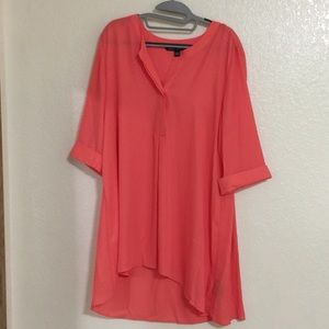 Long flowy hi low tunic