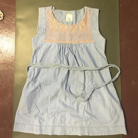 Beautifully detailed Fossil denim dress