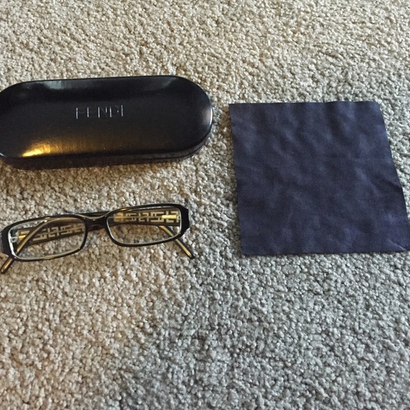 Fendi Glasses w/ Prescription Lenses, Black Frames - Picture 1 of 2