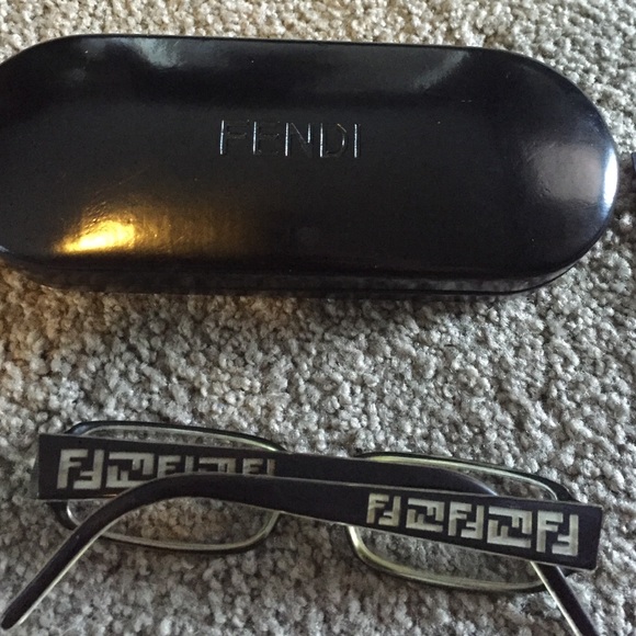 Fendi Glasses w/ Prescription Lenses, Black Frames - Picture 2 of 2