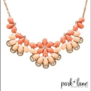 Kirsten Peach and Gold Statement Necklace