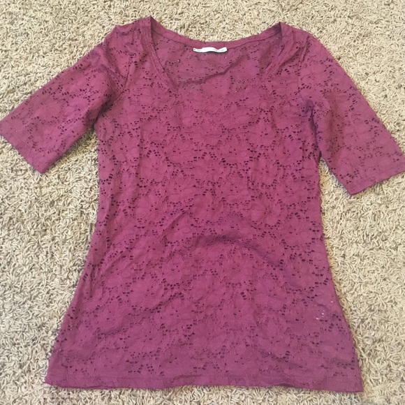 Marron lace shirt