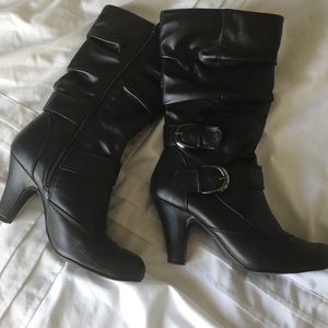 Black Buckled Boots