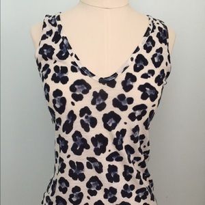 J. Crew navy leopard tank