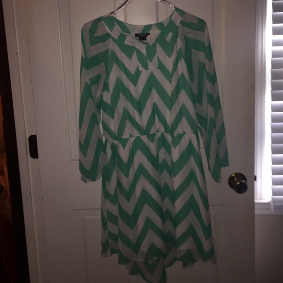 Teal and white boutique dress. Worn once.