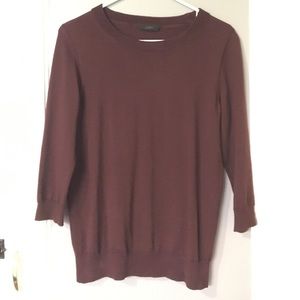Gorgeous wine colored wool sweater.