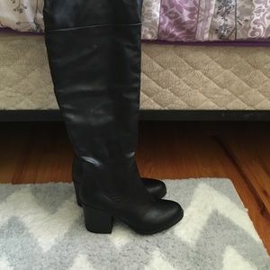 Black over-the-knee boots