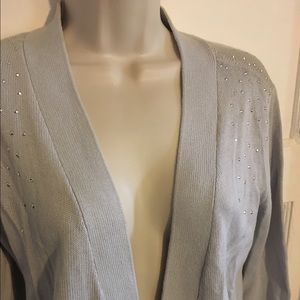Gray with sparkle open cardigan