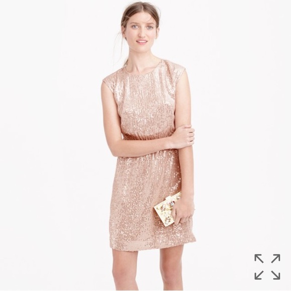 J. Crew Cap-Sleeve Sequin Dress