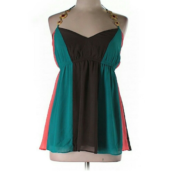 Bisou Bisou Jeweled Halter Top - Picture 1 of 3