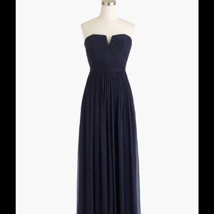 Nadia long dress in silk chiffon