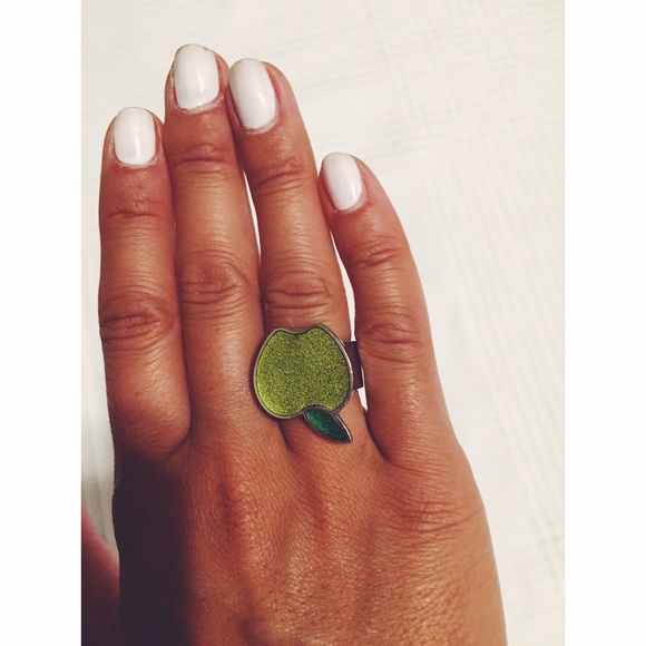 Swatch, silver, apple ring