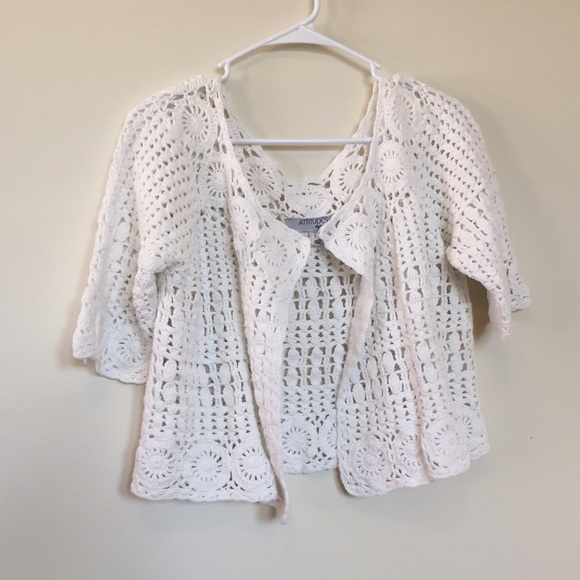 White Crochet Shrug