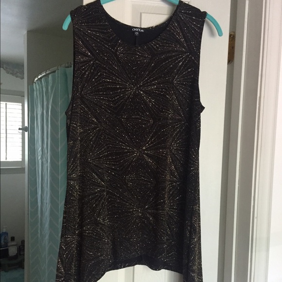 Onyx nite top gold glitter black very nice large