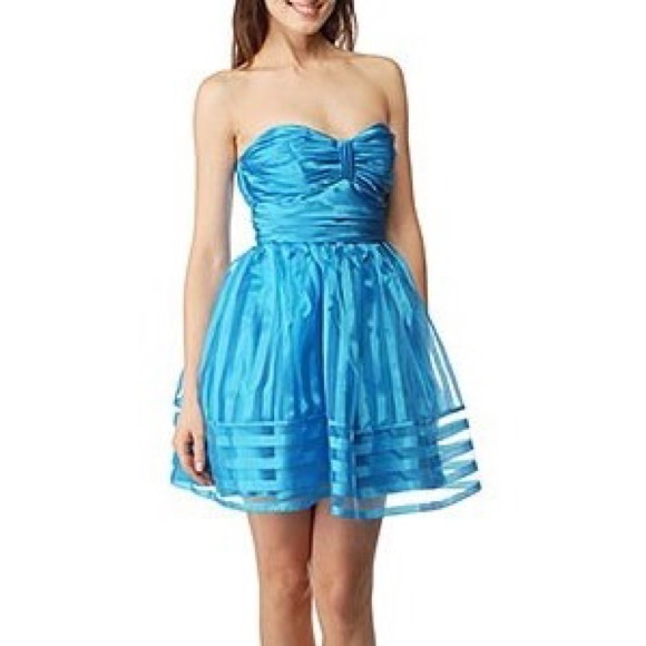 Betsey Johnson blue striped dress. Like New