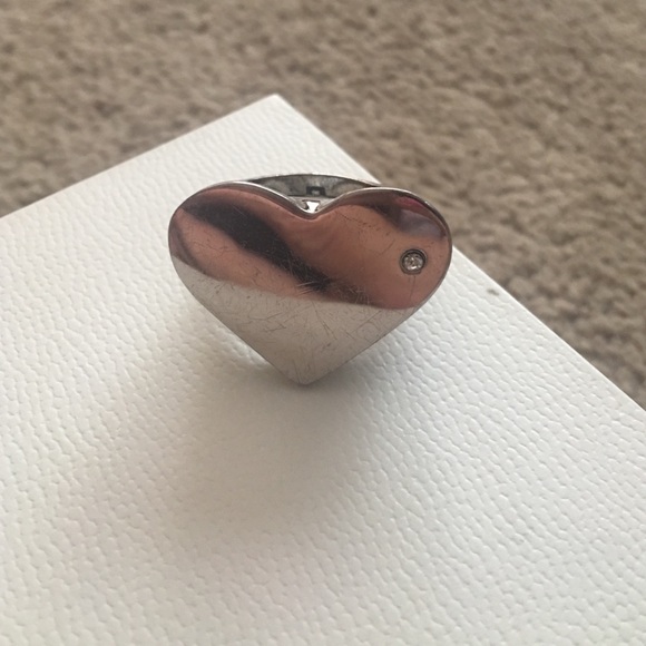 Silver Heart Ring - image 1