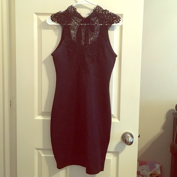 Black lace dress