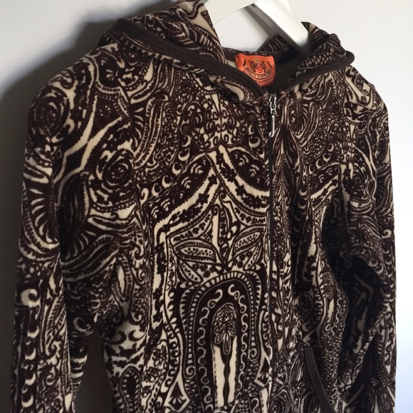 Juicy Couture Tops - Juicy Couture Brown and Beige Zip Up Hoodie sz S Juicy Couture Tops - Juicy Couture Brown and Beige Zip Up Hoodie sz S