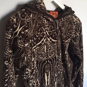 Juicy Couture Tops - Juicy Couture Brown and Beige Zip Up Hoodie sz S Juicy Couture Tops - Juicy Couture Brown and Beige Zip Up Hoodie sz S