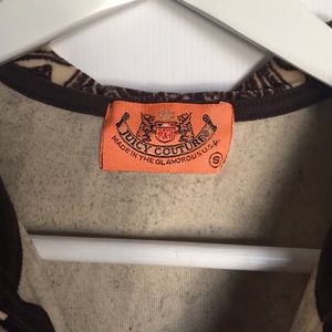 Juicy Couture Tops - Juicy Couture Brown and Beige Zip Up Hoodie sz S Juicy Couture Tops - Juicy Couture Brown and Beige Zip Up Hoodie sz S