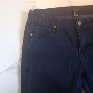 Basic dark denim high waisted jeans