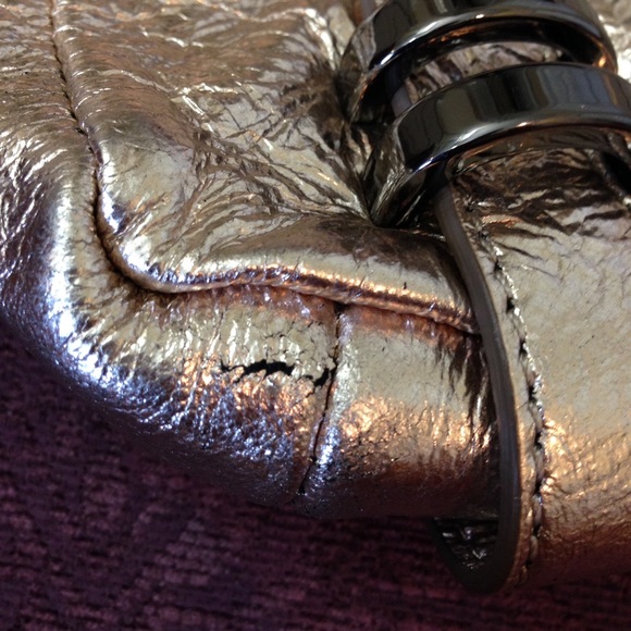 BCBGMAXAZRIA Gold Genuine Leather Purse - Picture 4 of 4