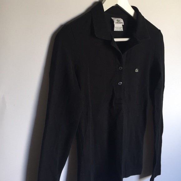 Lacoste Tops - Lacoste Slim Fit Black Long Sleeve Polo Shirt S Lacoste Tops - Lacoste Slim Fit Black Long Sleeve Polo Shirt S