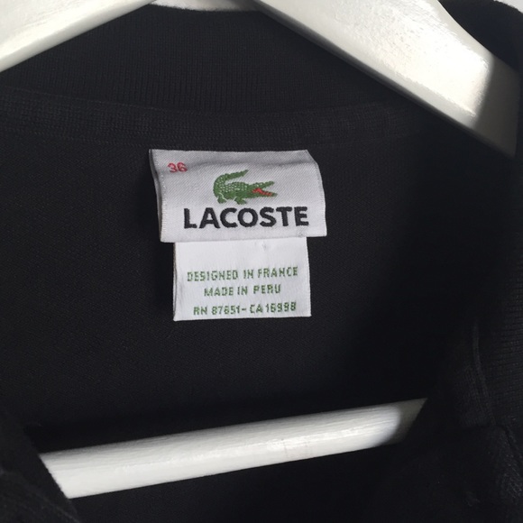 Lacoste Tops - Lacoste Slim Fit Black Long Sleeve Polo Shirt S Lacoste Tops - Lacoste Slim Fit Black Long Sleeve Polo Shirt S