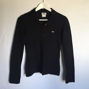 Lacoste Tops - Lacoste Slim Fit Black Long Sleeve Polo Shirt S Lacoste Tops - Lacoste Slim Fit Black Long Sleeve Polo Shirt S