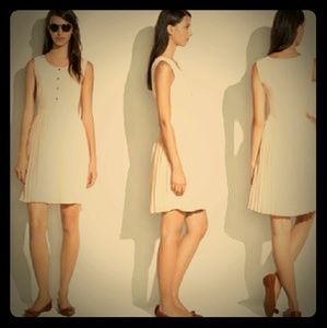 Madewell Silk Pleated Shirtdress