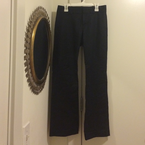 Black straight leg business pants