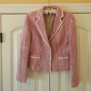 Pink tweed jacket