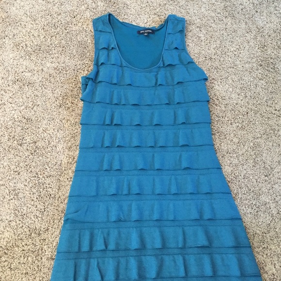 Teal Blue Layered Maxi Dress