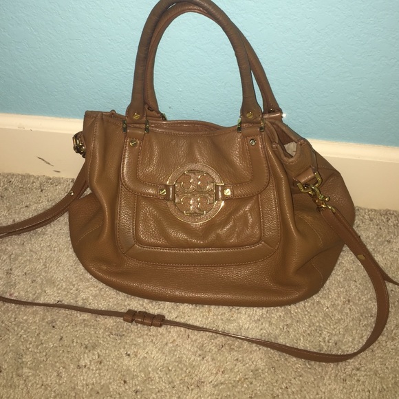 Large Tory Burch tan leather tote