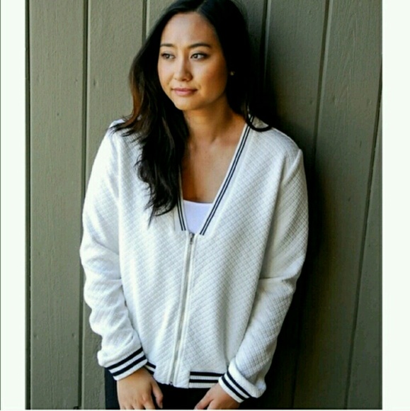 Varsity Day Quilted Bomber Jacket - Picture 3 of 3