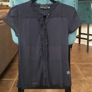 The Limited - Stretchy Mesh Button Up Shirt