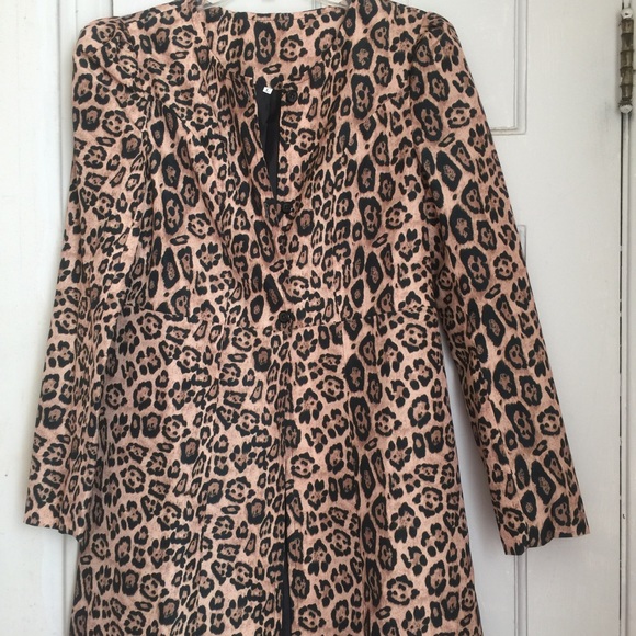 Leopard print light weight coat.