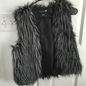 Faux fur vest
