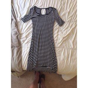 High / low striped Dress
