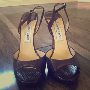 Jimmy Choo snakeskin heels