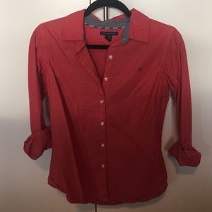 Tommy Hilfiger Red Button Up