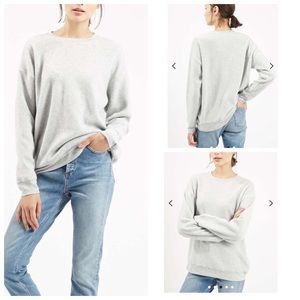 TOPSHOP brushed sweatshirt DARK grey